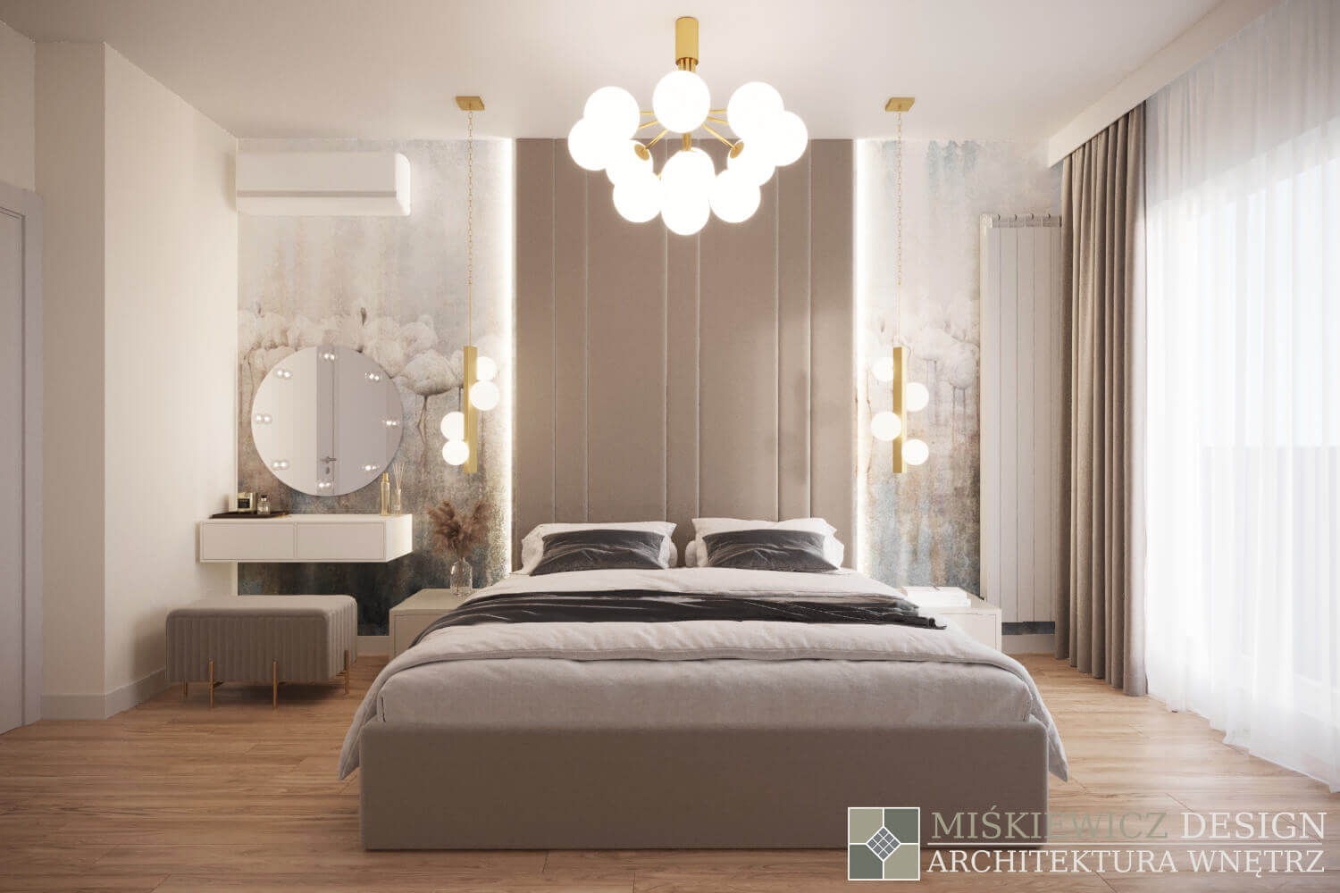Apartment in taupe colours